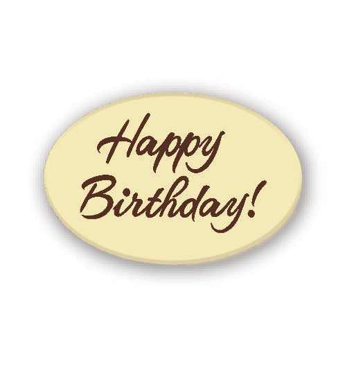 Happy Birthday Oval Small
