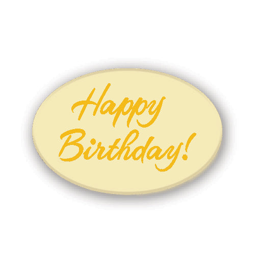 Happy Birthday Oval Small
