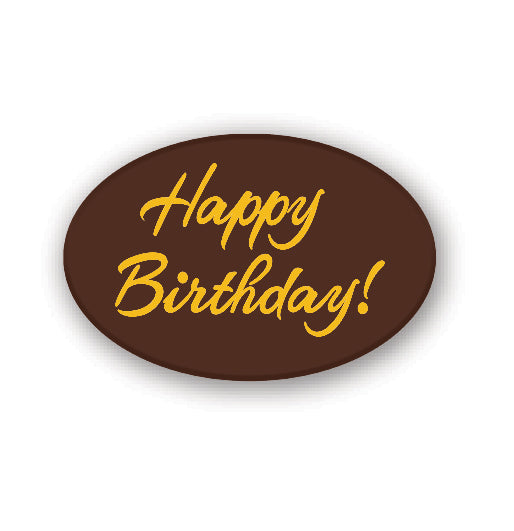 Happy Birthday Oval Small
