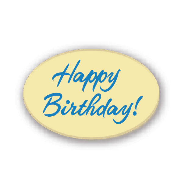 Happy Birthday Oval Small