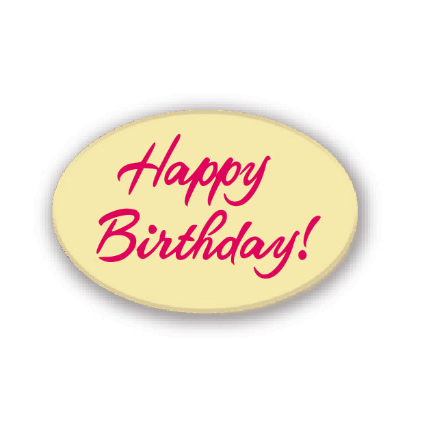 Happy Birthday Oval Small