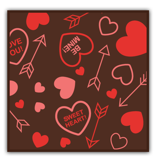 Valentines Message Hearts Print