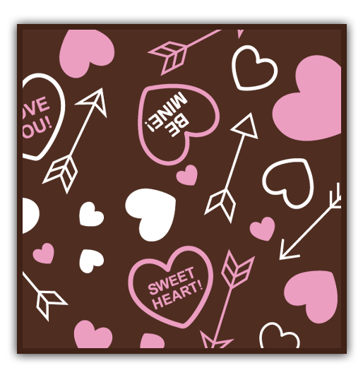 Valentines Message Hearts Print