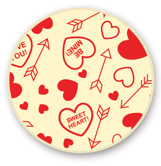 Valentines Message Hearts Print