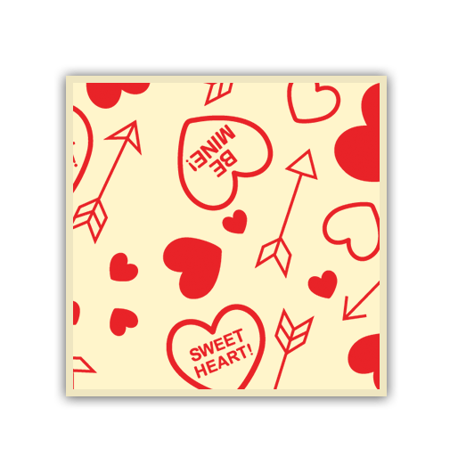 Valentines Message Hearts Print