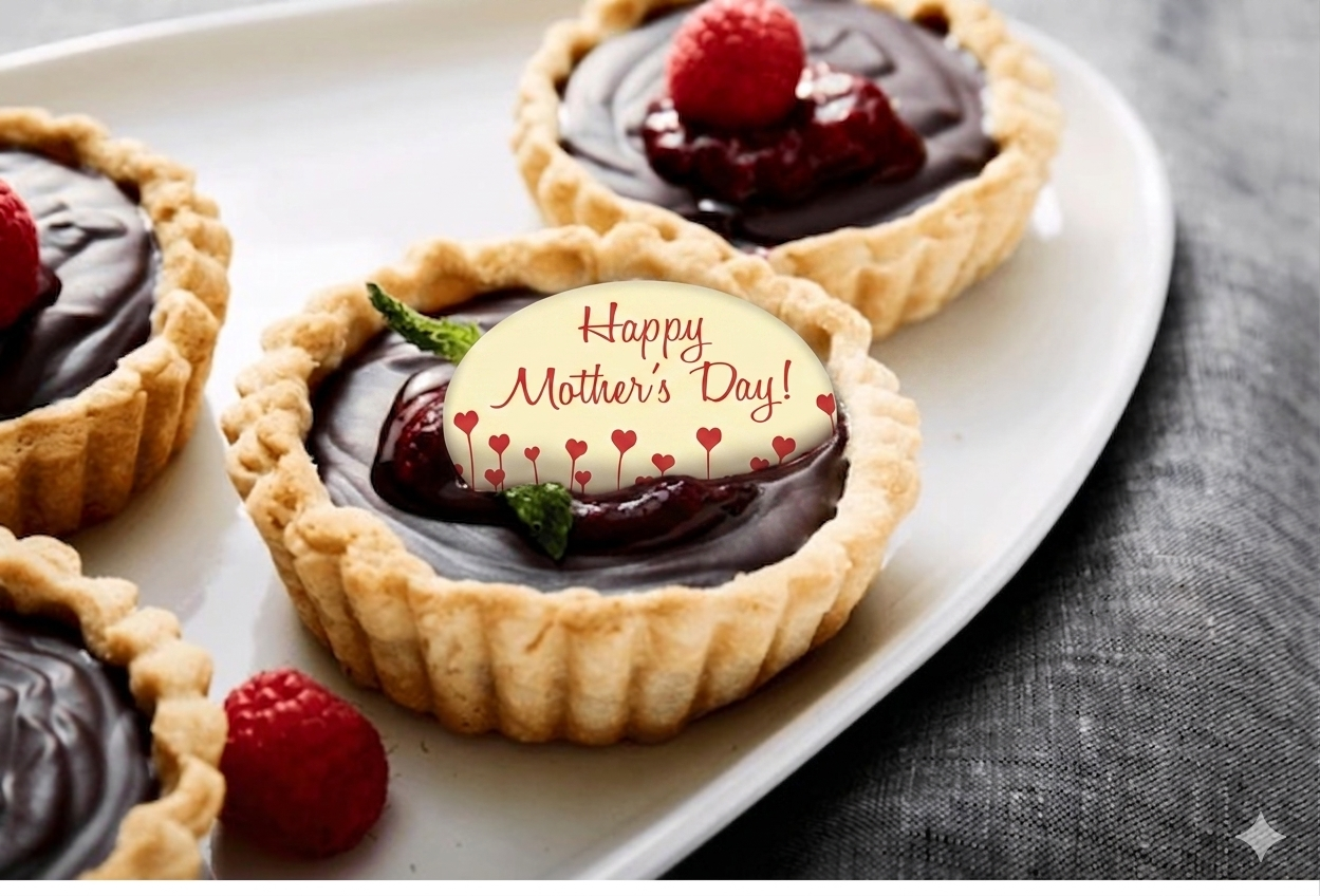 Happy Mother's Day Oval Chocolate Cake Decoration