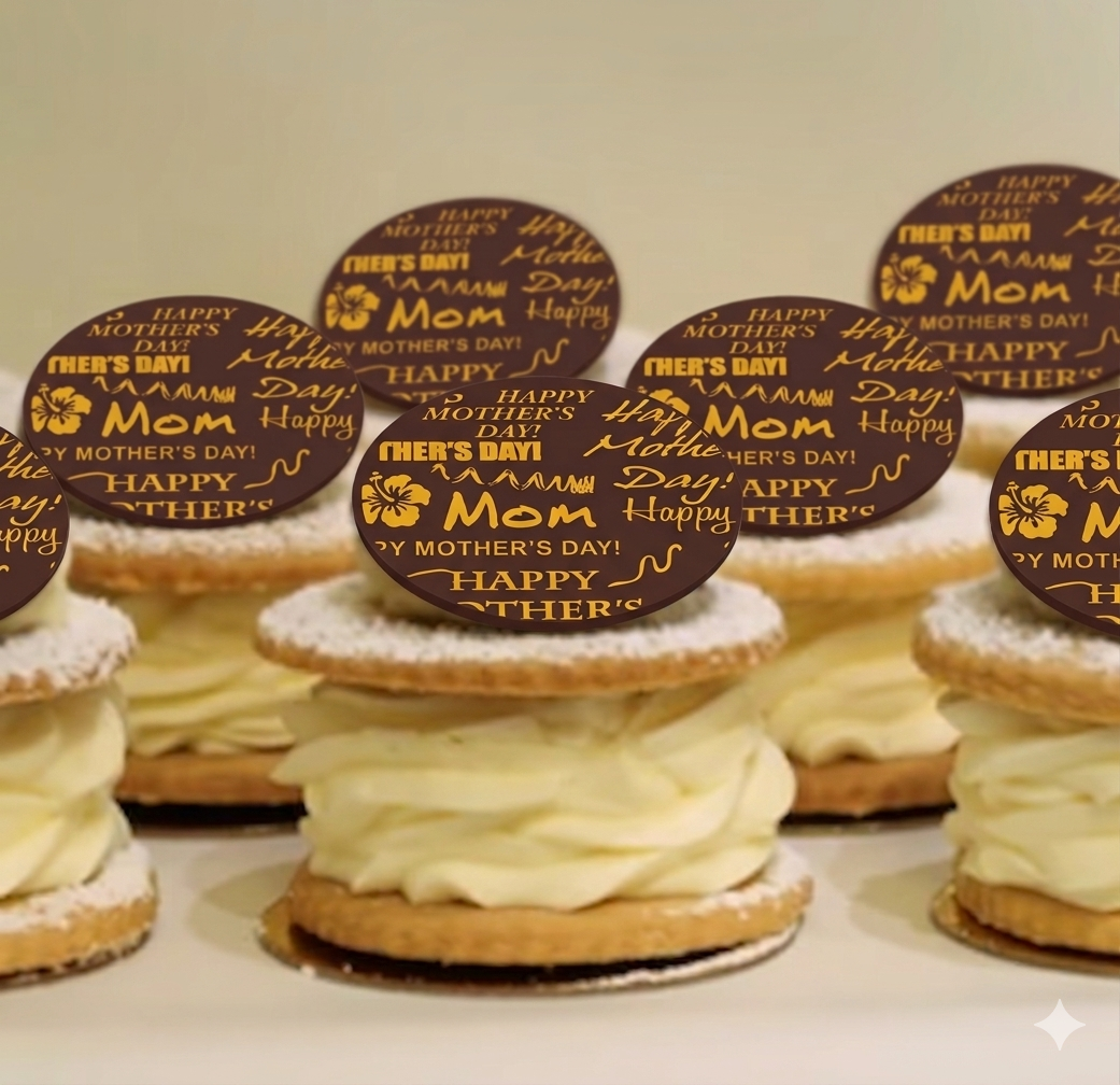 Happy Mother's Day Print Chocolate Cake Decoration