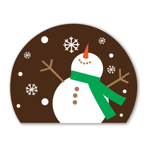 Snowman Yule Log End