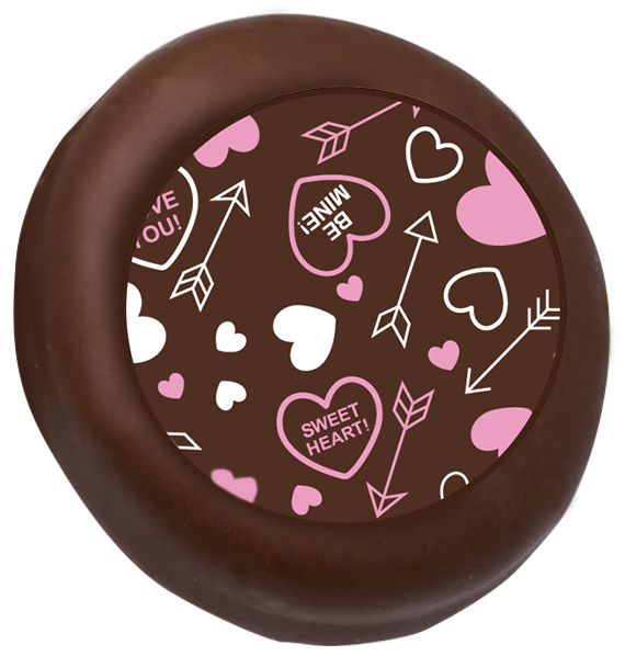 Valentines Message Hearts Print Cookies