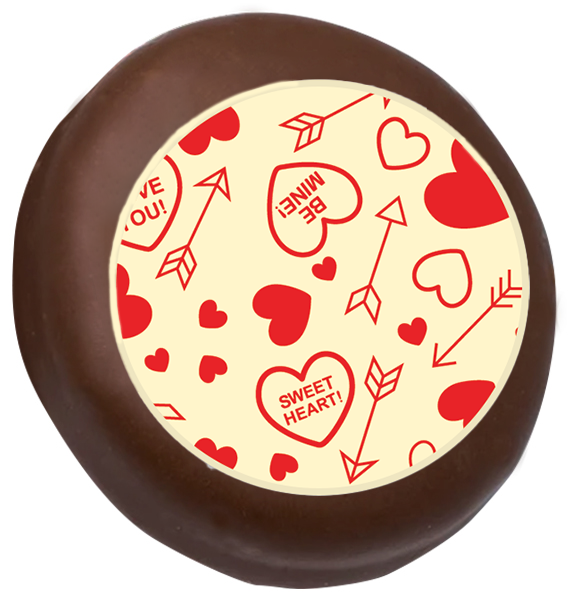 Valentines Message Hearts Print Cookies