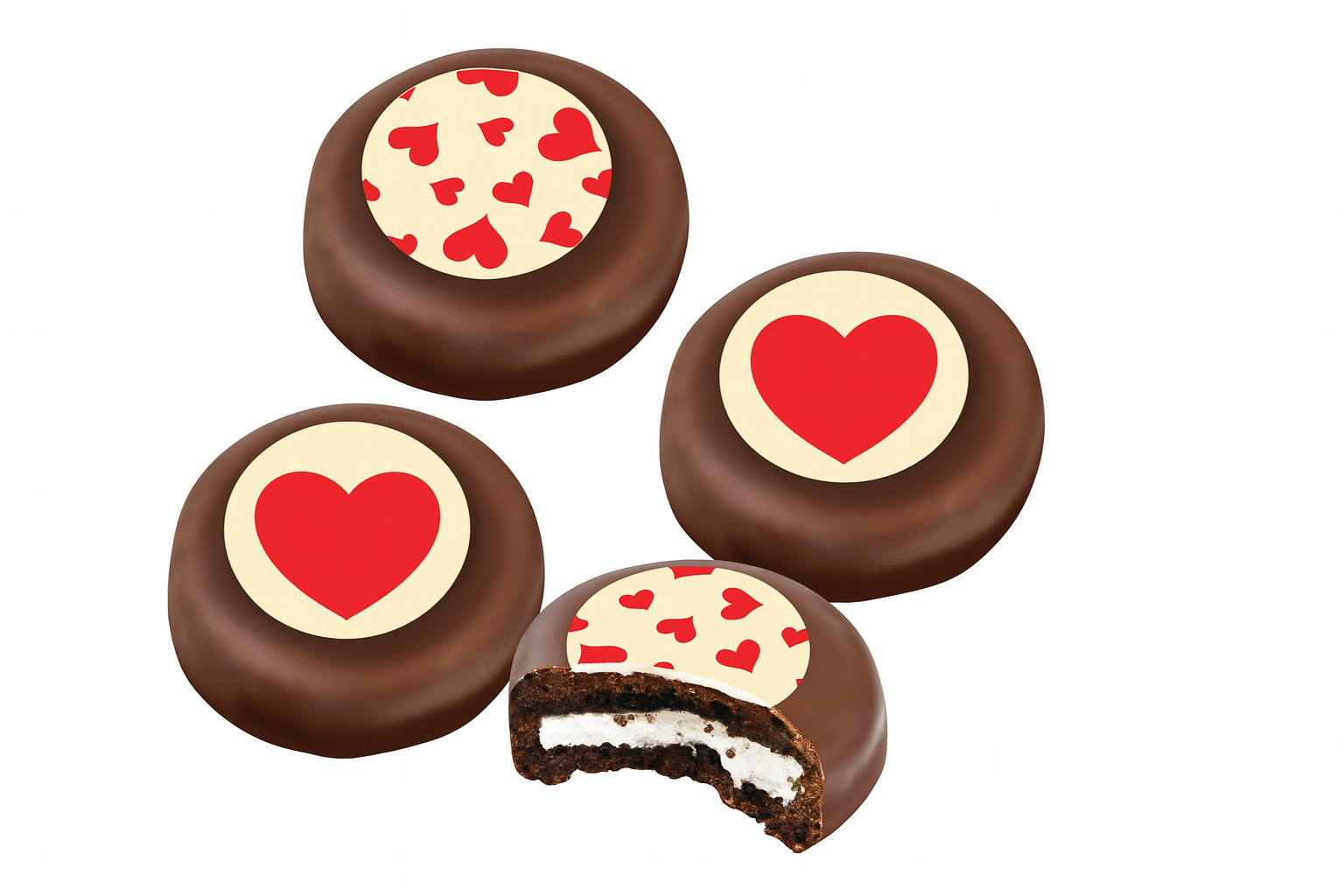 Large Hearts Print Cookies