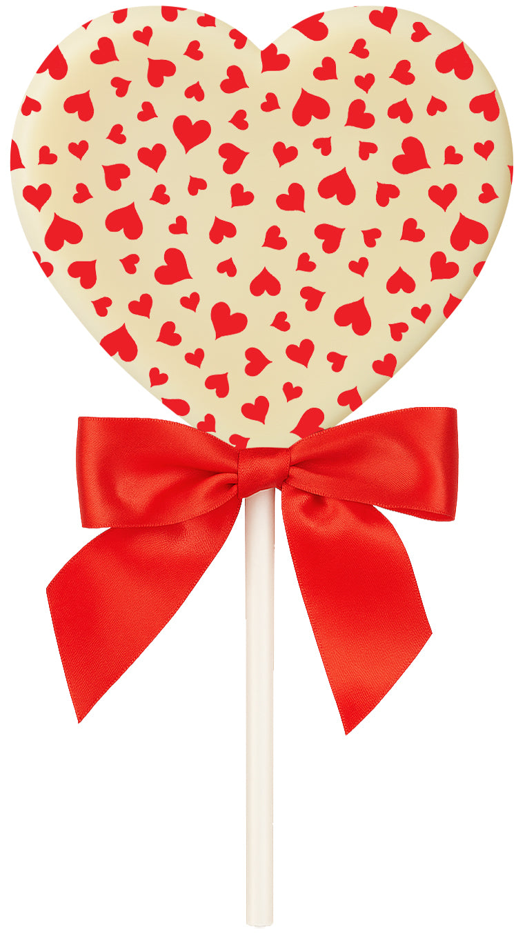Red Hearts Print Lollipop