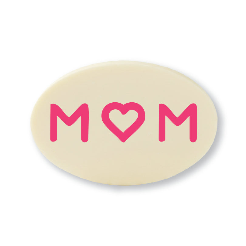 Love Mom Oval Chocolate Cake Decoration