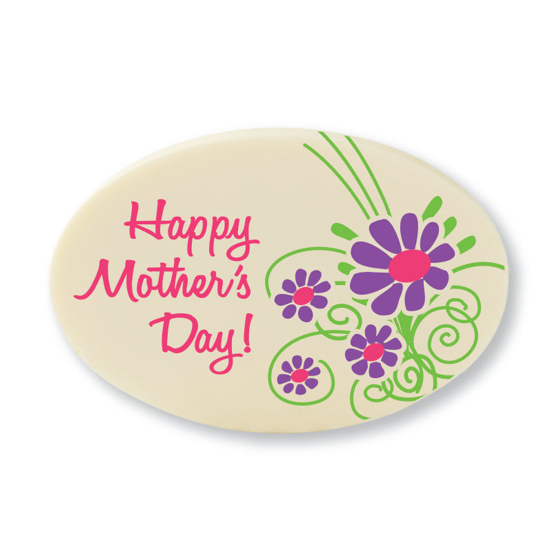 Happy Mother's Day Oval Chocolate Cake Decoration