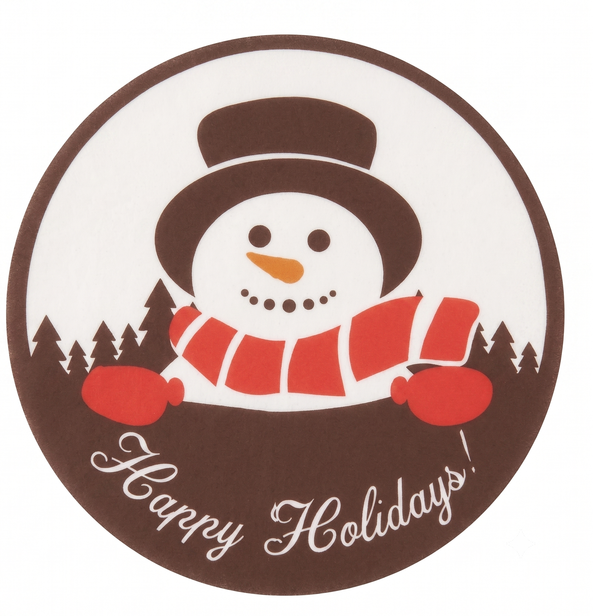 Holidays Snowman Chocolate Cake Topper, XL