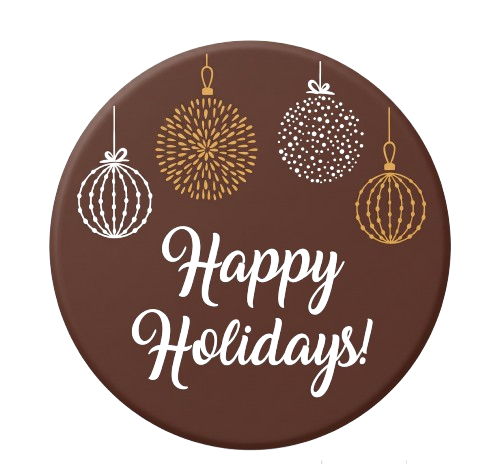 Happy Holidays Lights Chocolate Cake Topper, XL